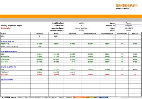 part inspection sheet cnc shop|inspection report for cnc parts.